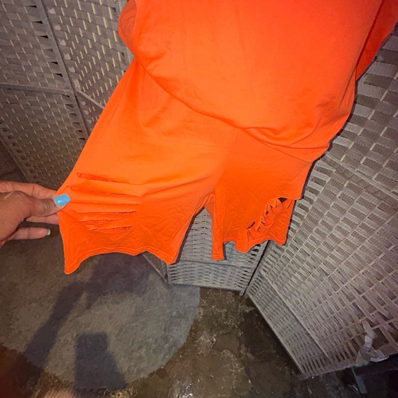 Orange 2pc short set - Picture 3 of 4